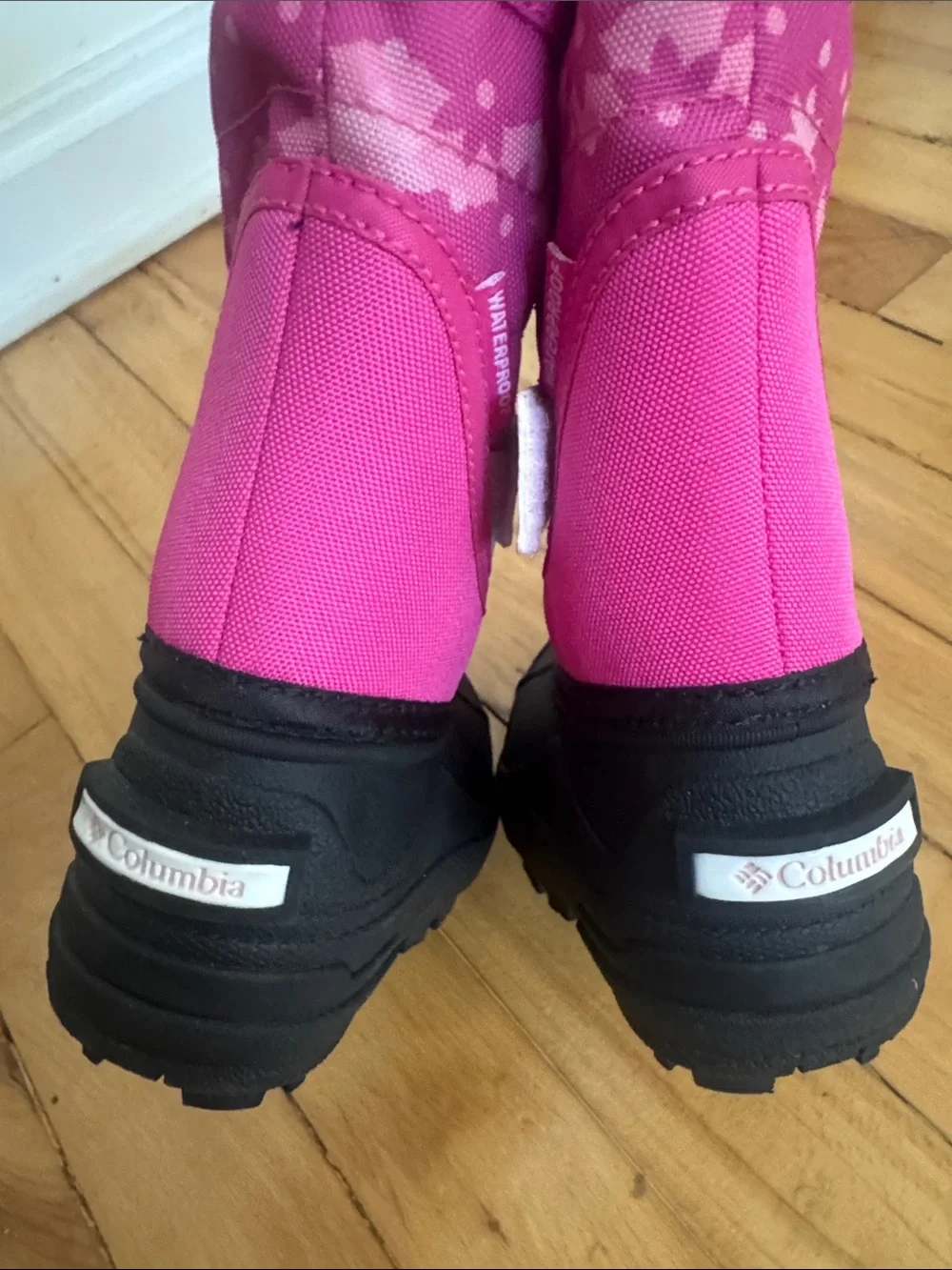 Columbia Girls Pink Floral Waterproof Snow Boots